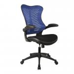 Mercury 2 Executive Medium Back Mesh Chair with AIRFLOW Fabric on the Seat - Blue BCM/L1304/BL