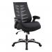 Medium Back Mesh Chair with DOUBLE Padded Seat, Adjustable Padded Arms & Lockable Tilt Mechanism BCM/L500/BK