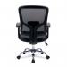 Crusader High Back Mesh Armchair with Black Frame and Chrome Base BCM/S550/BK