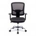 Crusader High Back Mesh Armchair with Black Frame and Chrome Base BCM/S550/BK