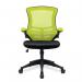 Luna Designer Two Tone High Back Mesh Chair with Folding Arms - GreenBlack BCM/T1302/GN