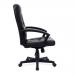 Darwin High Back Leather Effect Executive Armchair with Integral Headrest - Black BCP/1007/PU/BK