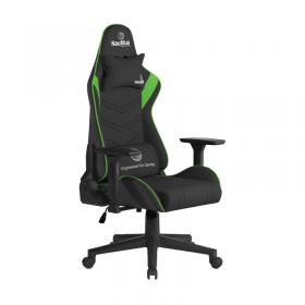 Nautilus Designs Ergonomic Gaming Chair with 4D Multi-Dimensional Armrest & 155° Tilt - Green BCP/B390/BK-GN