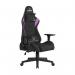 A purple gaming chair with 4D multi-dimensional armrests and 155° tilt. The ergonomic design of the Nautilus Designs gaming chair provides comfort and support during long gaming sessions.