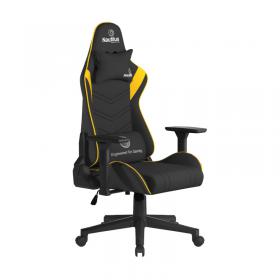Nautilus Designs Ergonomic Gaming Chair with 4D Multi-Dimensional Armrest & 155° Tilt - Yellow BCP/B390/BK-YL