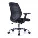 Ultra Medium Back Sturdy & Flexible Designer Armchair with Chrome Base - Black BCP/F590/BK