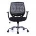 Ultra Medium Back Sturdy & Flexible Designer Armchair with Chrome Base - Black BCP/F590/BK
