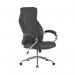 High Back Leather Faced Executive Armchair with S Style Ergonomic Backrest & PU Padded Chrome Armrests BCP/G312/BK