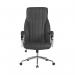 High Back Leather Faced Executive Armchair with S Style Ergonomic Backrest & PU Padded Chrome Armrests BCP/G312/BK