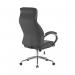 High Back Leather Faced Executive Armchair with S Style Ergonomic Backrest & PU Padded Chrome Armrests BCP/G312/BK