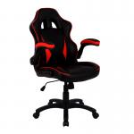 Predator Executive Ergonomic Gaming Style Office Chair with Folding Arms, Integral Headrest and Lumbar Support - BlackRed BCP/H600/BK/RD