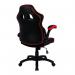 Predator Executive Ergonomic Gaming Style Office Chair with Folding Arms, Integral Headrest and Lumbar Support - BlackRed BCP/H600/BK/RD