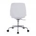 Flow Designer Poly Swivel Chair with White Shell and Chrome Base BCP/K544/WH-BK