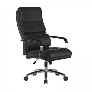 Nautilus Designs Leather Effect Managers Chair with Mesh Armrests,