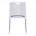 Kore Stylish Stackable Chrome Frame Chair with Padded Upholstered Seat, White Shell and Hand Hole in Backrest - 2 per Box - Blue BCP/S900/BL