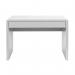 Nordic Compact and Curvaceous High Gloss Workstation with Spacious Storage Drawer - White High Gloss BDW/F210/WH