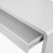 Nordic Compact and Curvaceous High Gloss Workstation with Spacious Storage Drawer - White High Gloss BDW/F210/WH