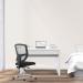 Nordic Compact and Curvaceous High Gloss Workstation with Spacious Storage Drawer - White High Gloss BDW/F210/WH