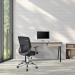 Tyrol Compact Workstation with Suspended Underdesk Drawer - Black Frame - Oak Finish BDW/I201/BK-OK