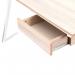 Tyrol Compact Workstation with Suspended Underdesk Drawer - White Frame - Oak Finish BDW/I201/WH-OK