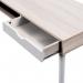 Tromso Compact Workstation with White Legs, Stylish Complementing Drawer and Open Storage Compartment - White Legs - Oak Finish BDW/I202/WH-OK
