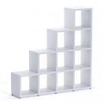 Boon - 10x Cube Stepped Shelf Storage System - 1470x1450x330mm - White BOON13-WHT