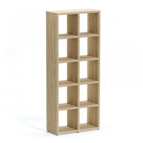 Nautilus Designs Boon - 10x Cube Shelf Storage System - 1830x740x330mm - Oak BOON15-OAK