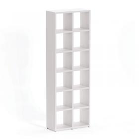 Nautilus Designs Boon - 12x Cube Shelf Storage System - 2180x740x330mm - White BOON21-WHT