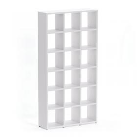 Nautilus Designs Boon - 18x Cube Shelf Storage System - 2180x1100x330mm - White BOON22-WHT