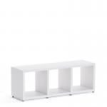 Boon - 3x Cube Shelf Storage System - 400x1100x330mm - White BOON3-WHT