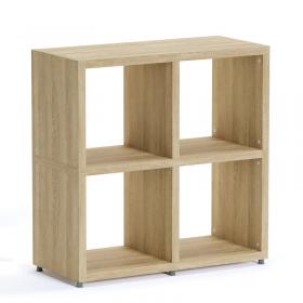 Nautilus Designs Boon - 4x Cube Shelf Storage System - 760x740x330mm - Oak BOON4-OAK