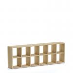 Boon - 12x Cube Shelf Storage System - 760x2160x330mm - Oak BOON6-OAK