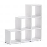 Boon - 6x Cube Stepped Shelf Storage System - 1120x1100x330mm - White BOON9-WHT