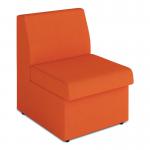 Wave Contemporary Modular Fabric Low Back Sofa - Rectangular - Orange BSF/O100/OG