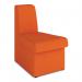 Wave Contemporary Modular Fabric Low Back Sofa - Convex- Orange BSF/O200/OG