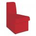 Wave Contemporary Modular Fabric Low Back Sofa - Convex- Red BSF/O200/RB