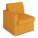 Wave Contemporary Modular Fabric Low Back Sofa - Right Hand Arm - Yellow BSF/O400/YL