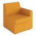 Wave Contemporary Modular Fabric Low Back Sofa - Left Hand Arm - Yellow BSF/O500/YL