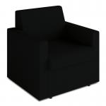 Wave Contemporary Modular Fabric Low Back Sofa - Armchair - Black BSF/O600/BK