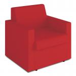 Wave Contemporary Modular Fabric Low Back Sofa - Armchair - Red BSF/O600/RB