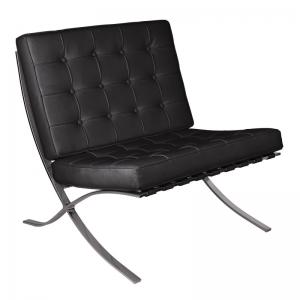 Image of Valencia Contemporary Oversized Leather Faced Reception Chair with