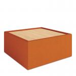 Wave Contemporary Modular Fabric Table Unit with Beech Top - Orange BTF/O700/OG