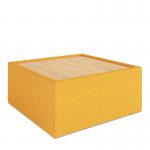 Wave Contemporary Modular Fabric Table Unit with Beech Top - Yellow BTF/O700/YL