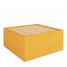 Wave Contemporary Modular Fabric Table Unit with Beech Top - Yellow BTF/O700/YL