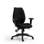 Thames Ergonomic High Back Multi-Functional Synchronous Operator Chair with Adjustable Arms - Black DPA1431FBSY/ABK