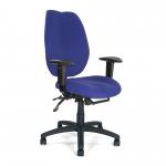 Thames Ergonomic High Back Multi-Functional Synchronous Operator Chair with Adjustable Arms - Blue DPA1431FBSY/ABL