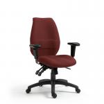 Thames Ergonomic High Back Multi-Functional Synchronous Operator Chair with Adjustable Arms - Wine DPA1431FBSY/AWN