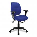 Severn Ergonomic Medium Back Multi-Functional Synchronous Operator Chair with Adjustable Arms - Blue DPA1435MBSY/ABL