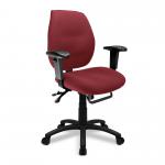 Severn Ergonomic Medium Back Multi-Functional Synchronous Operator Chair with Adjustable Arms - Wine DPA1435MBSY/AWN
