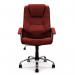 Westminster High Back Leather Faced Executive Armchair with Integral Headrest and Chrome Base - Burgundy DPA2008ATG/LBY